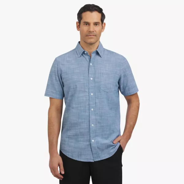 Мужская рубашка с коротким рукавом и застежкой на пуговицы Chaps, цвет blue shadow
Мужская рубашка с коротким рукавом и застежкой на пуговицы Chaps, цвет blue shadow