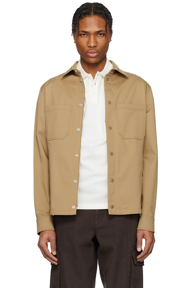 Хлопковый габардиновый овершот Moncler, бежевый
Хлопковый габардиновый овершот Moncler, бежевый