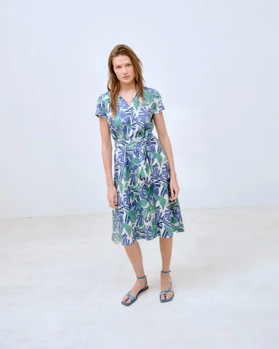 Платье с принтом и поясом-лентой Lasserre, синий
Платье с принтом и поясом-лентой Lasserre, синий