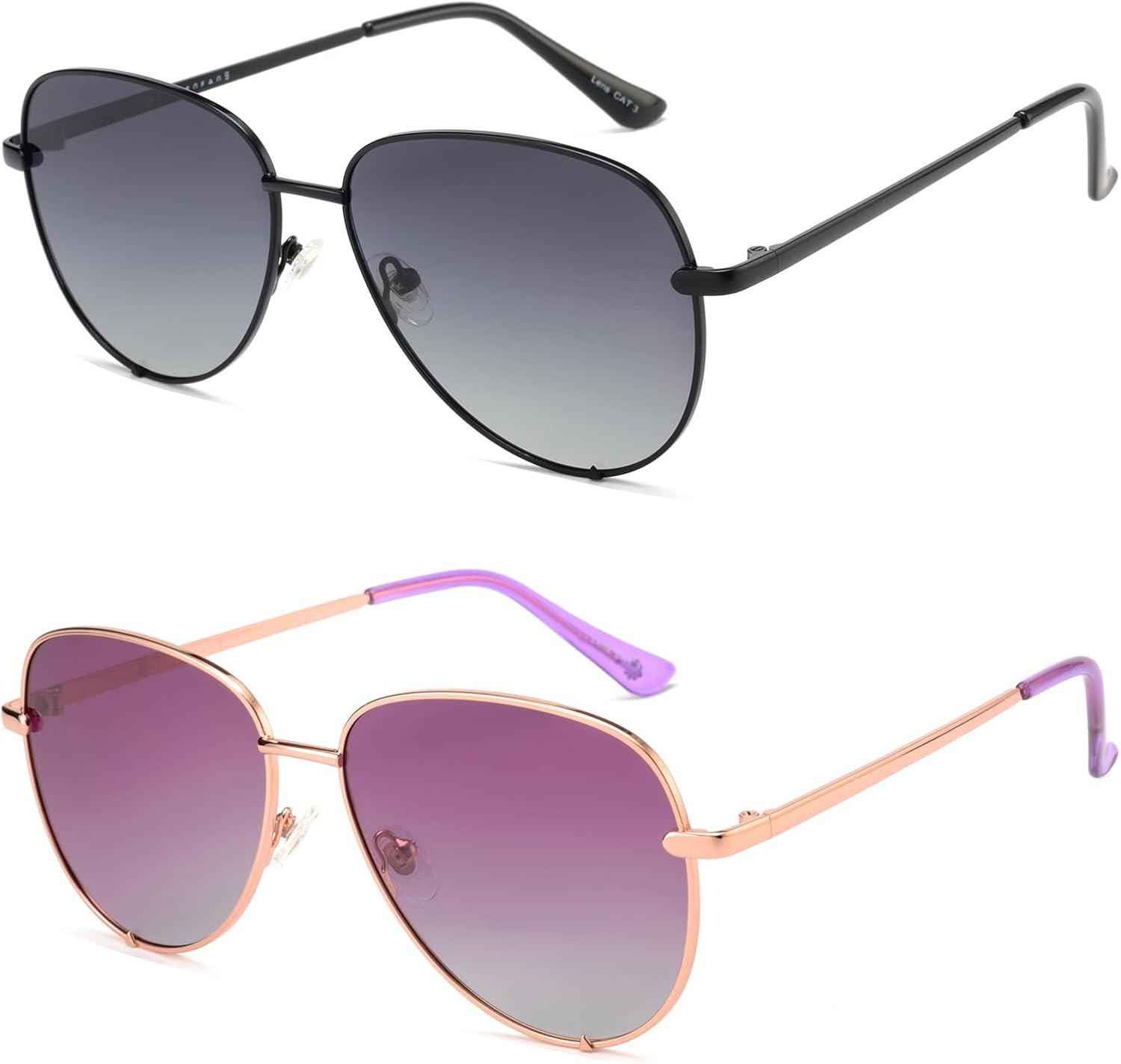 Комплект из 2 больших поляризованных солнцезащитных очков-авиаторов для женщин и мужчин, градиентный дымчатый и фиолетовый цвет, защита от УФ-излучения VF2232BC VIVIENFANG, 2polarized Gradient Smoke and Grad Purple
Комплект из 2 больших поляризованных солнцезащитных очков-авиаторов для женщин и мужчин, градиентный дымчатый и фиолетовый цвет, защита от УФ-излучения VF2232BC VIVIENFANG, 2polarized Gradient Smoke and Grad Purple
