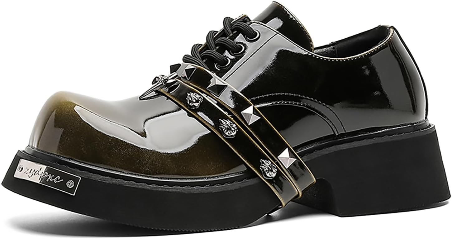 Мужские оксфорды на массивной платформе из лакированной кожи с градиентом Bwseobg, хаки
Мужские оксфорды на массивной платформе из лакированной кожи с градиентом Bwseobg, хаки