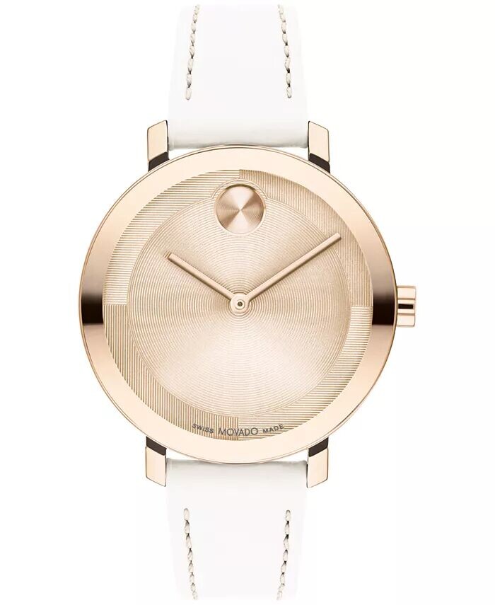Женские швейцарские кварцевые часы Bold Evolution 2.0 из белой кожи, 34 мм Movado
Женские швейцарские кварцевые часы Bold Evolution 2.0 из белой кожи, 34 мм Movado