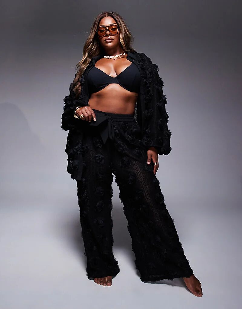 Пляжные брюки ASOS LUXE Curve Co-ord с 3D-цветочным узором, черные
Пляжные брюки ASOS LUXE Curve Co-ord с 3D-цветочным узором, черные