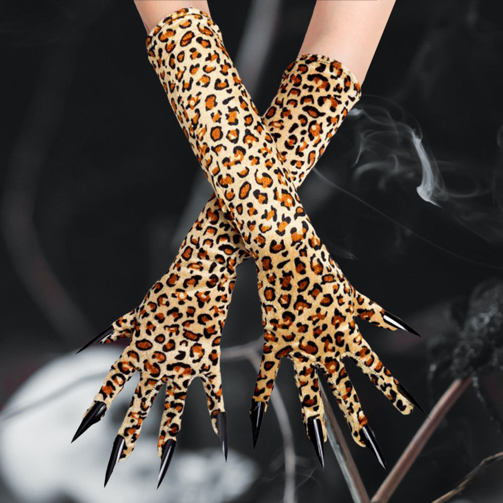 Перчатки с длинными ногтями и когтями с леопардовым узором Fashnzfab, Leopard
Перчатки с длинными ногтями и когтями с леопардовым узором Fashnzfab, Leopard