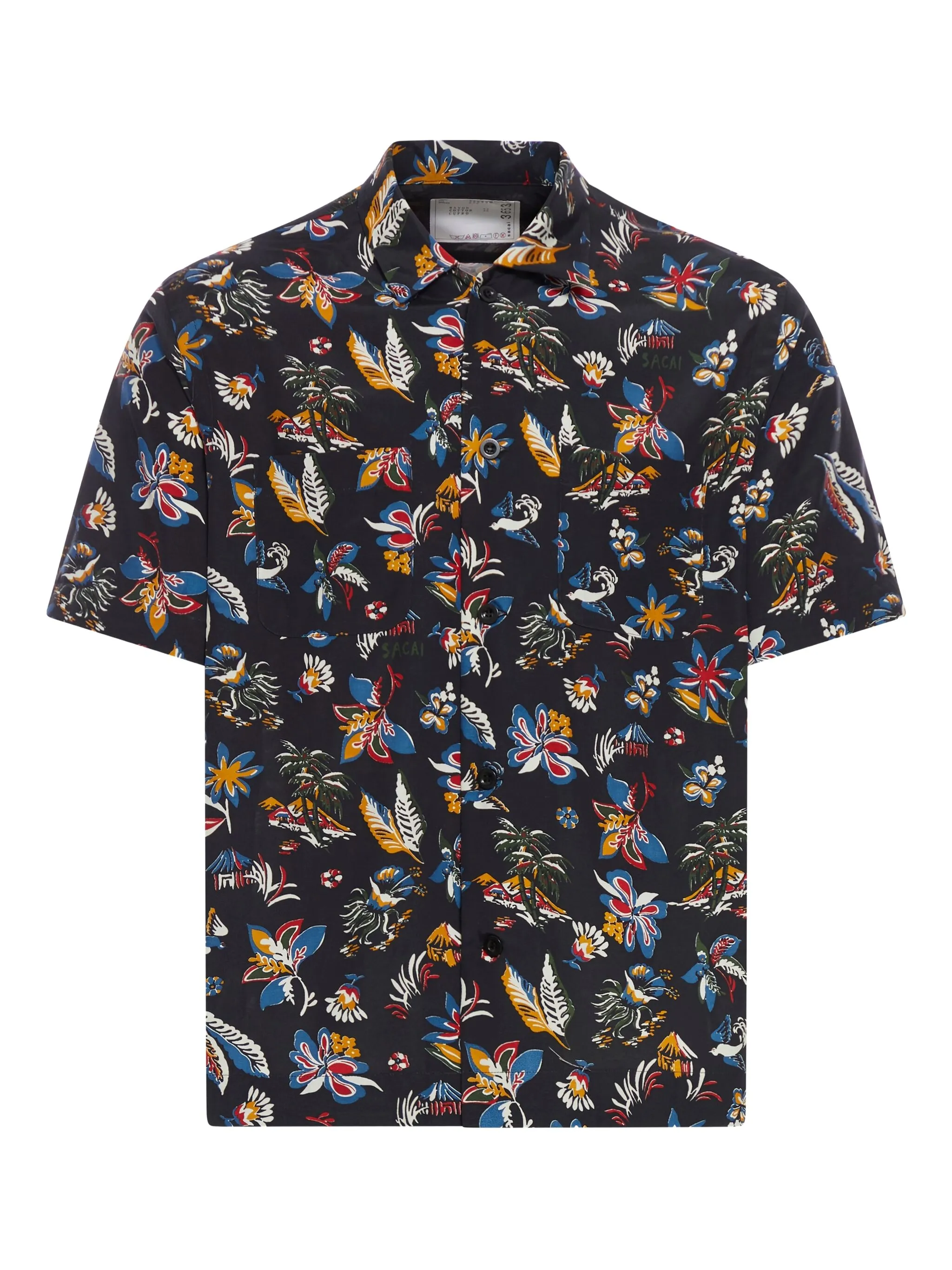 Рубашка с короткими рукавами и принтом Sacai, черный
Рубашка с короткими рукавами и принтом Sacai, черный