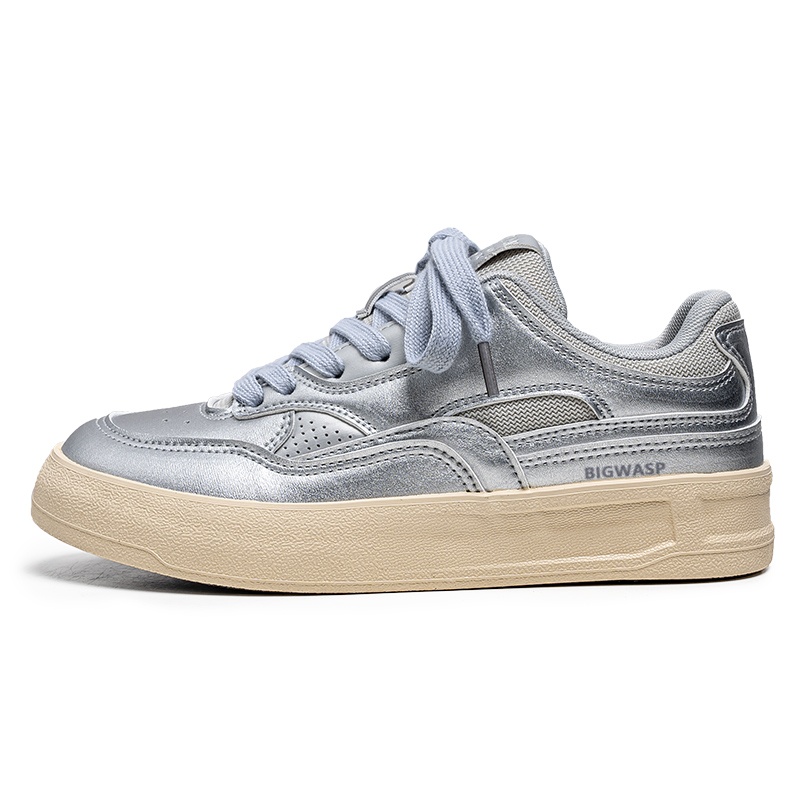 BIGWASP Низкие скейтерские кроссовки унисекс серебристые, цвет Silver
BIGWASP Низкие скейтерские кроссовки унисекс серебристые, цвет Silver