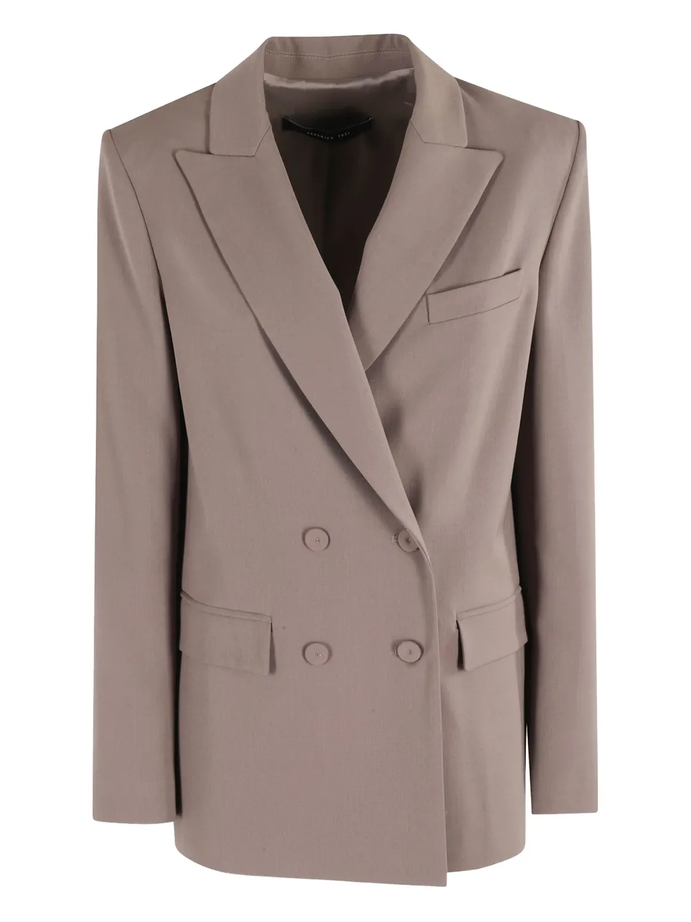 Двубортный пиджак с лацканами-шалями Federica Tosi, коричневый
Двубортный пиджак с лацканами-шалями Federica Tosi, коричневый