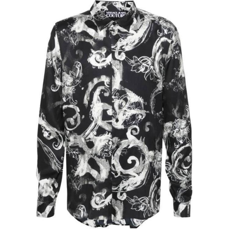 Кутюрная футболка с длинным рукавом и принтом по всей поверхности VERSACE JEANS, черная
Кутюрная футболка с длинным рукавом и принтом по всей поверхности VERSACE JEANS, черная