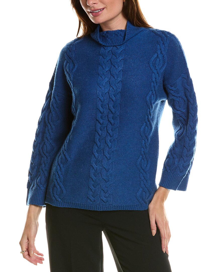 Свитер Forte Cashmere Placement Cable с воротником-стойкой из смеси шерсти и кашемира, синий
Свитер Forte Cashmere Placement Cable с воротником-стойкой из смеси шерсти и кашемира, синий