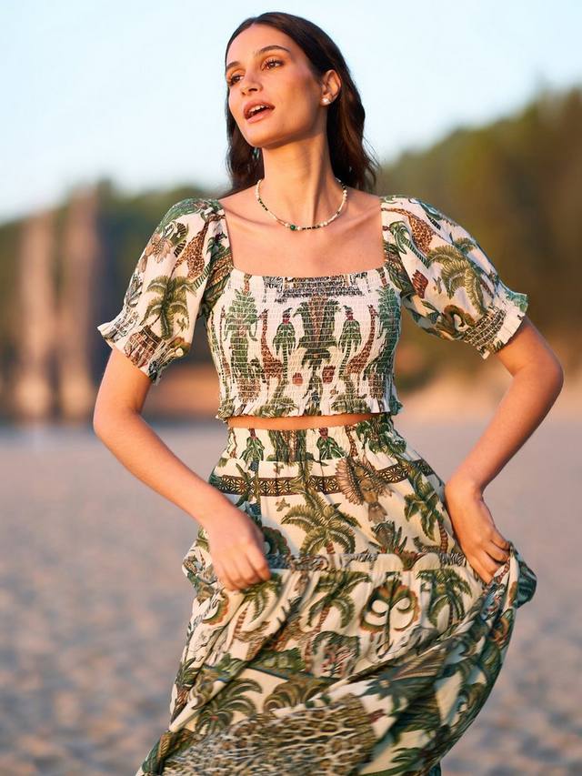 Кроп-топ с принтом сафари и сборками Yumi, Multi
Кроп-топ с принтом сафари и сборками Yumi, Multi