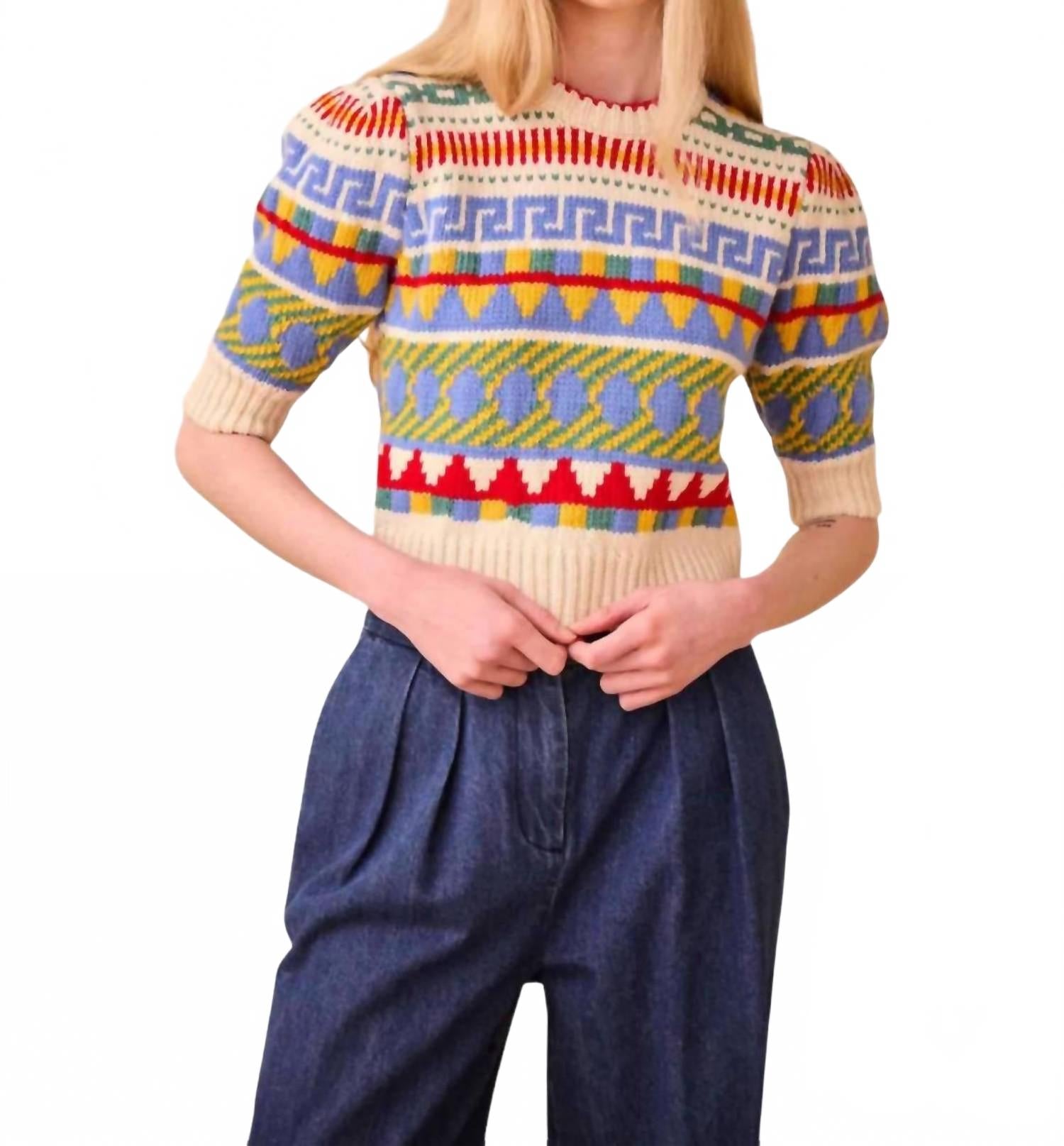 Свитер Odette с узором фэр-айл из Кента HUNTER BELL, Kent Fairisle
Свитер Odette с узором фэр-айл из Кента HUNTER BELL, Kent Fairisle