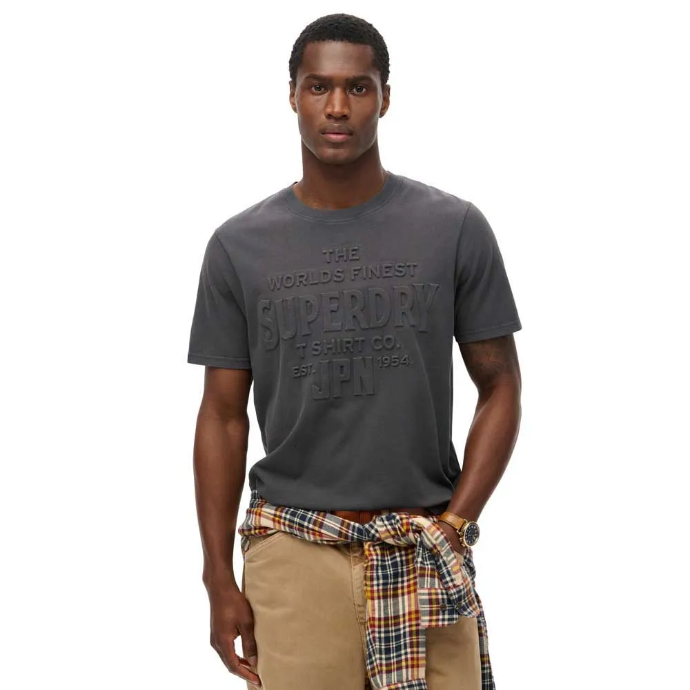 Футболка с коротким рукавом Superdry Workwear Embossed Relaxed, серый 
Футболка с коротким рукавом Superdry Workwear Embossed Relaxed, серый