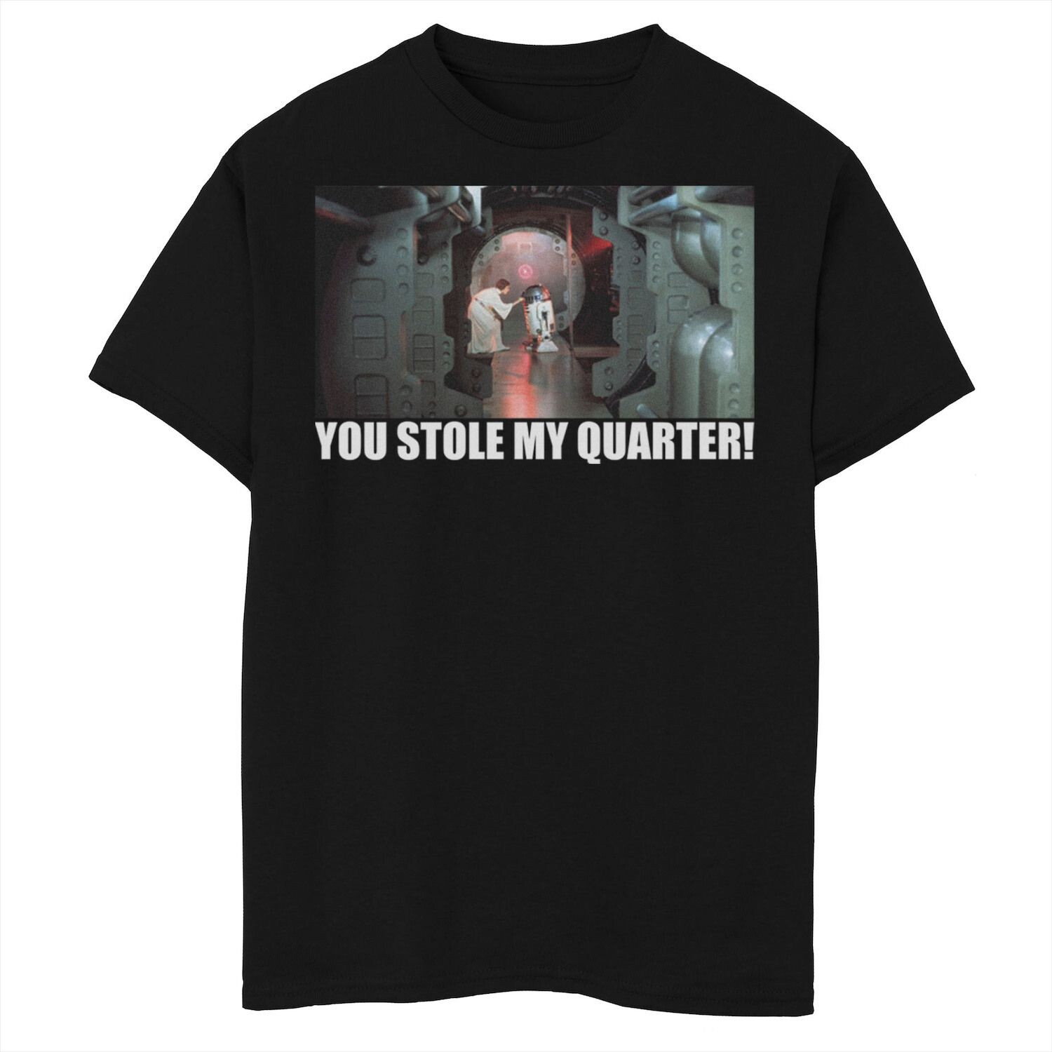 Футболка с рисунком «Принцесса Лея и R2-D2: Ты украл мою четверть» для мальчиков 8–20 лет Star Wars
Футболка с рисунком «Принцесса Лея и R2-D2: Ты украл мою четверть» для мальчиков 8–20 лет Star Wars