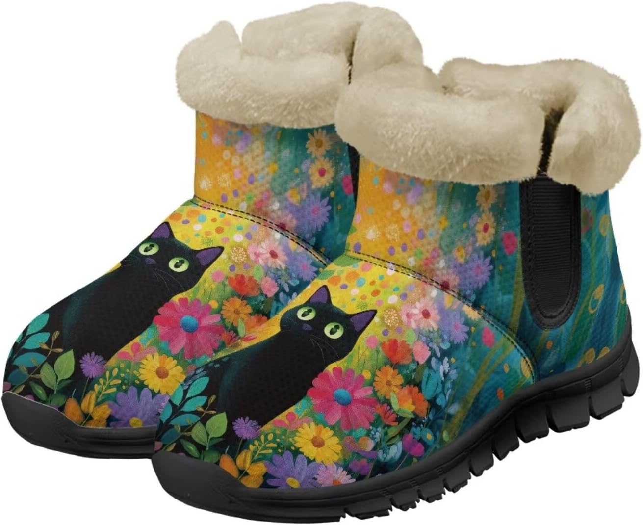 Зимние ботинки Noprint для женщин и мужчин, снегоступы с меховой подкладкой, зимние туфли на липучке, ботильоны для прогулок на улице Noprintge, Cat and Flower
Зимние ботинки Noprint для женщин и мужчин, снегоступы с меховой подкладкой, зимние туфли на липучке, ботильоны для прогулок на улице Noprintge, Cat and Flower