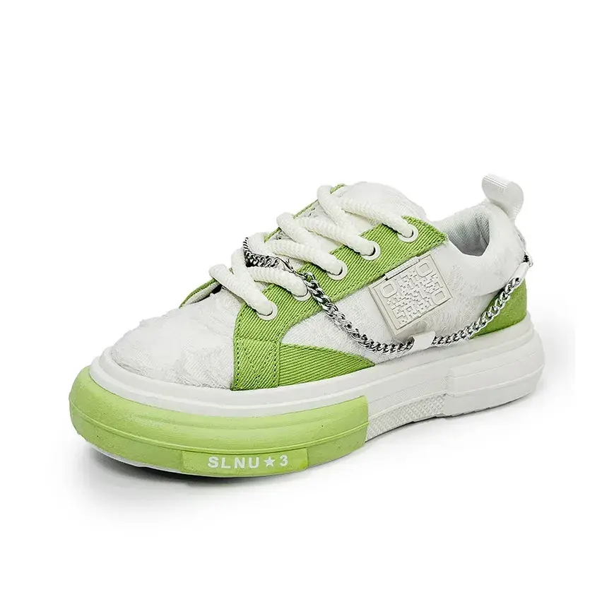 JIETEGONGYANG Низкие скейтерские кроссовки мужские бело-зеленые, цвет White Green
JIETEGONGYANG Низкие скейтерские кроссовки мужские бело-зеленые, цвет White Green