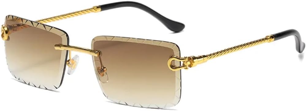 Солнцезащитные очки с защитой UV400 | Без оправы, металлические градиентные линзы, стиль панк | Для женщин и мужчин, для занятий спортом на открытом воздухе и вождения DSVIGF, Gold-brown
Солнцезащитные очки с защитой UV400 | Без оправы, металлические градиентные линзы, стиль панк | Для женщин и мужчин, для занятий спортом на открытом воздухе и вождения DSVIGF, Gold-brown