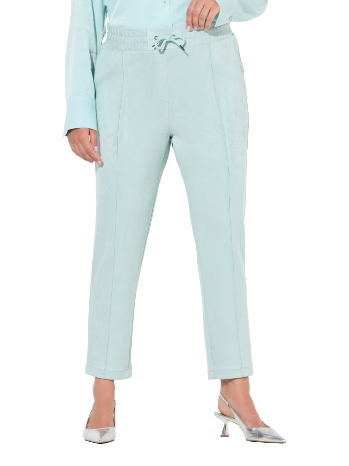 Ulla Popken Брюки-слипоны бирюзового цвета
Ulla Popken Брюки-слипоны бирюзового цвета