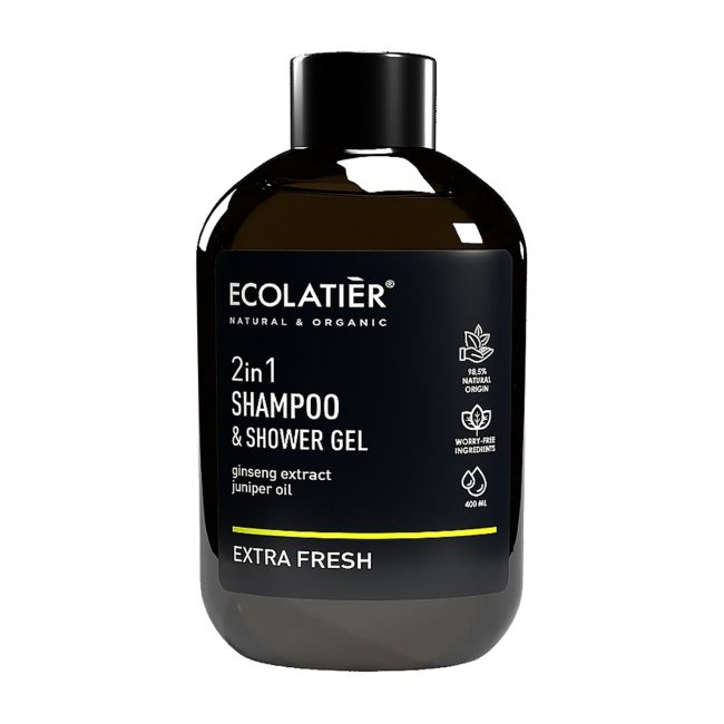 Экстра свежий шампунь для волос и гель для душа 2 в 1 Ecolatier, 400 мл
Экстра свежий шампунь для волос и гель для душа 2 в 1 Ecolatier, 400 мл