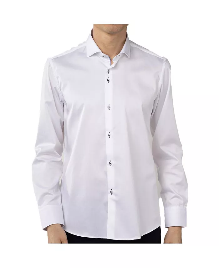 Мужская однотонная белая рубашка Luchiano Visconti, белый
Мужская однотонная белая рубашка Luchiano Visconti, белый