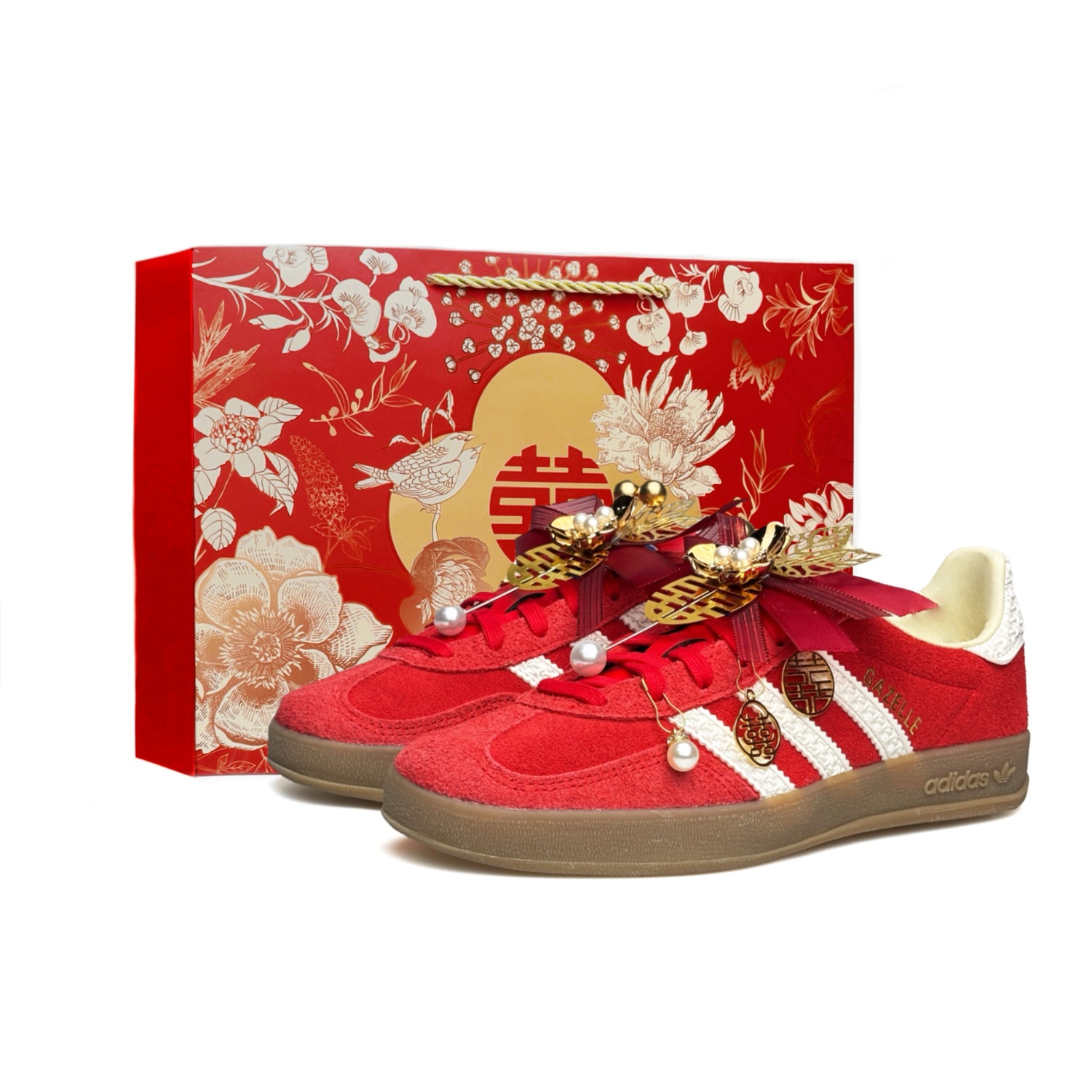 Adidas Originals GAZELLE INDOOR WAO Абразивостойкие низкие кроссовки для скейтбординга Unisex белые красные
Adidas Originals GAZELLE INDOOR WAO Абразивостойкие низкие кроссовки для скейтбординга Unisex белые красные