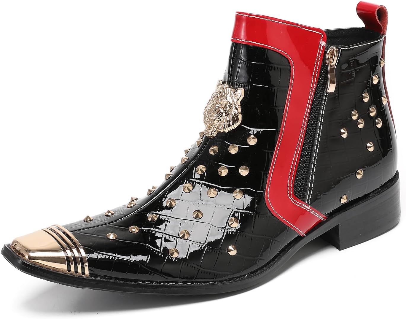 Мужские ботинки челси из кожи с заклепками и металлическим носком, красно-черные, модные, для свадебной вечеринки или танцев Dacnakby
Мужские ботинки челси из кожи с заклепками и металлическим носком, красно-черные, модные, для свадебной вечеринки или танцев Dacnakby