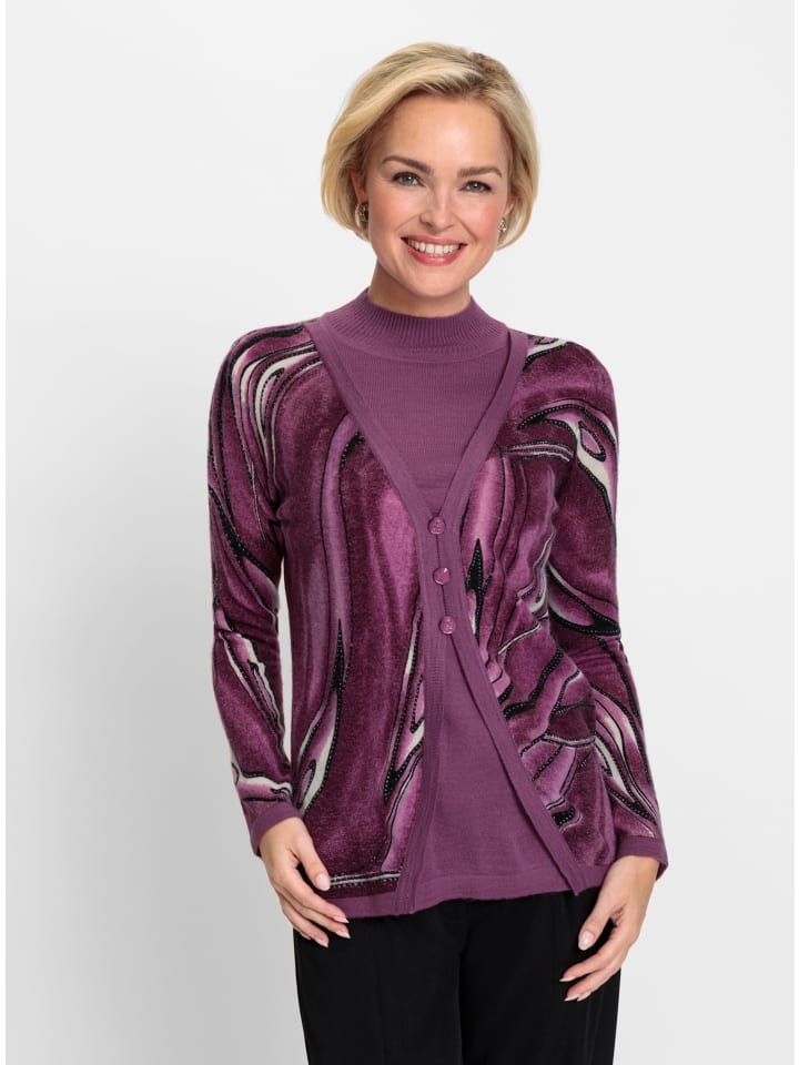 WITT WEIDEN Свитер 2-в-1 с фиолетово-синим узором
WITT WEIDEN Свитер 2-в-1 с фиолетово-синим узором