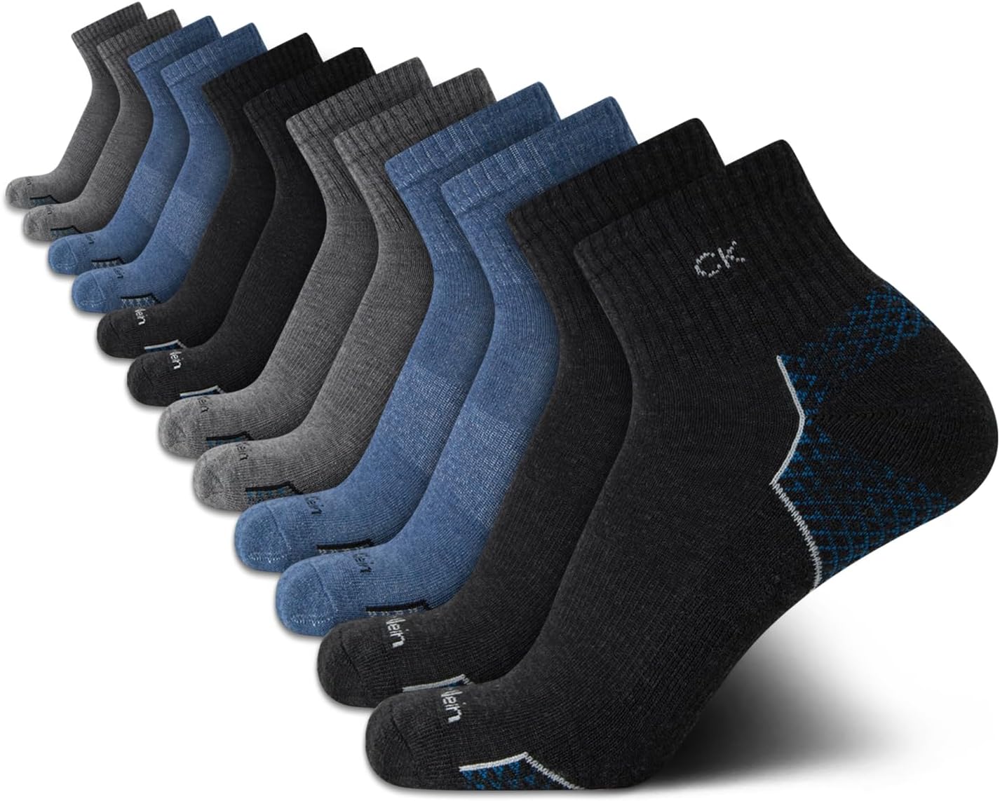 Мужские носки Calvin Klein Quarter Socks - 12 пар мягких спортивных носков до щиколотки с мягкой подкладкой для мужчин, Heather Grey
Мужские носки Calvin Klein Quarter Socks - 12 пар мягких спортивных носков до щиколотки с мягкой подкладкой для мужчин, Heather Grey