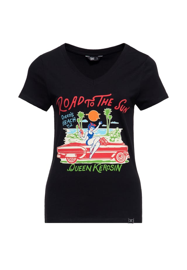 Футболка с принтом «Дорога к солнцу» спереди Queen Kerosin, черный
Футболка с принтом «Дорога к солнцу» спереди Queen Kerosin, черный
