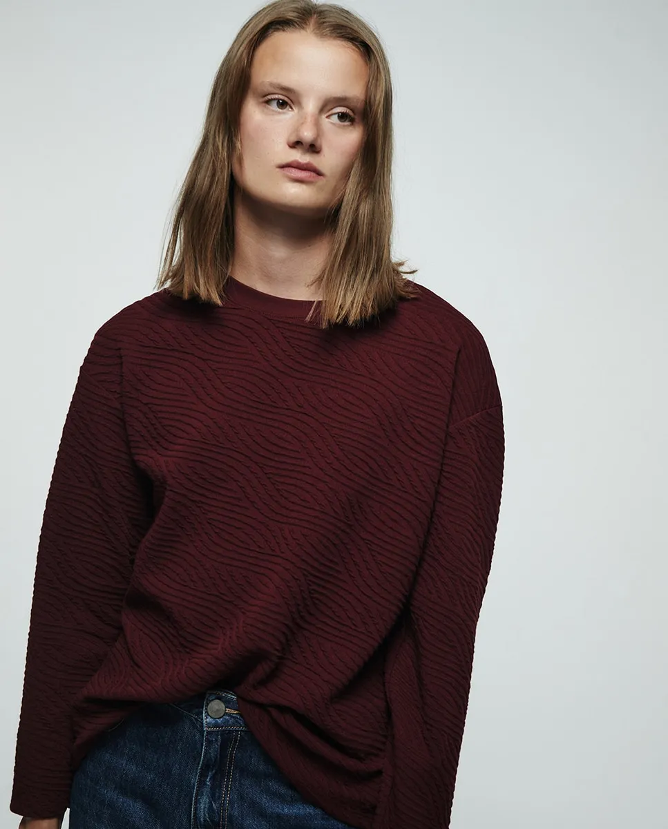 Текстура жаккардового корпуса Sfera, бордовый
Текстура жаккардового корпуса Sfera, бордовый