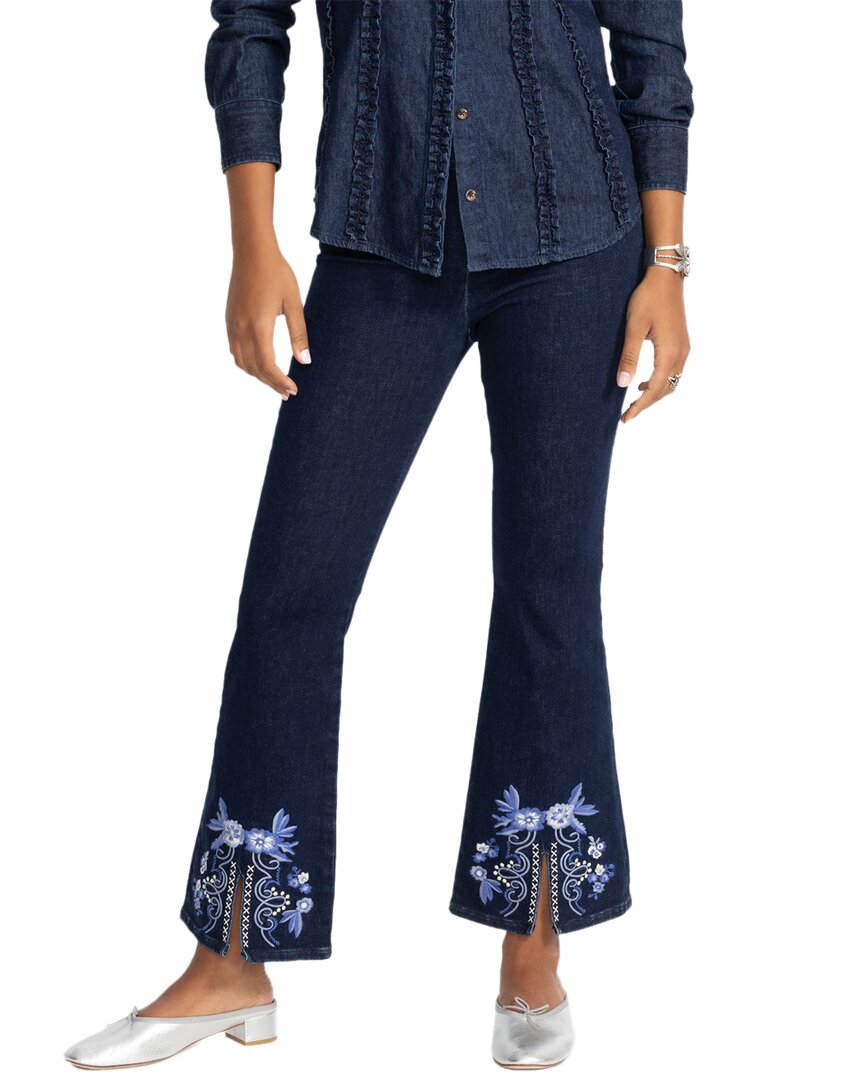 Джонни Уос Зауженные джинсы-клеш на резинке Johnny Was, синий
Джонни Уос Зауженные джинсы-клеш на резинке Johnny Was, синий