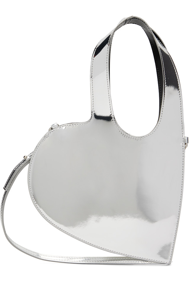 Зеркальная сумка-сердце через плечо для малышей Coperni, серебряный
Зеркальная сумка-сердце через плечо для малышей Coperni, серебряный