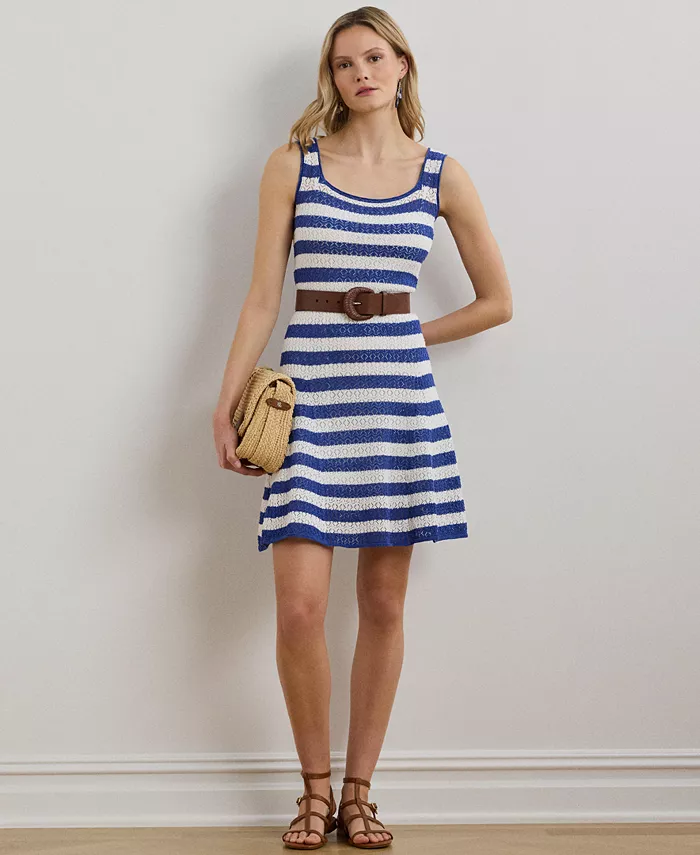 Женское платье-свитер в рубчик с ажурной вязкой Lauren Ralph Lauren, синий
Женское платье-свитер в рубчик с ажурной вязкой Lauren Ralph Lauren, синий