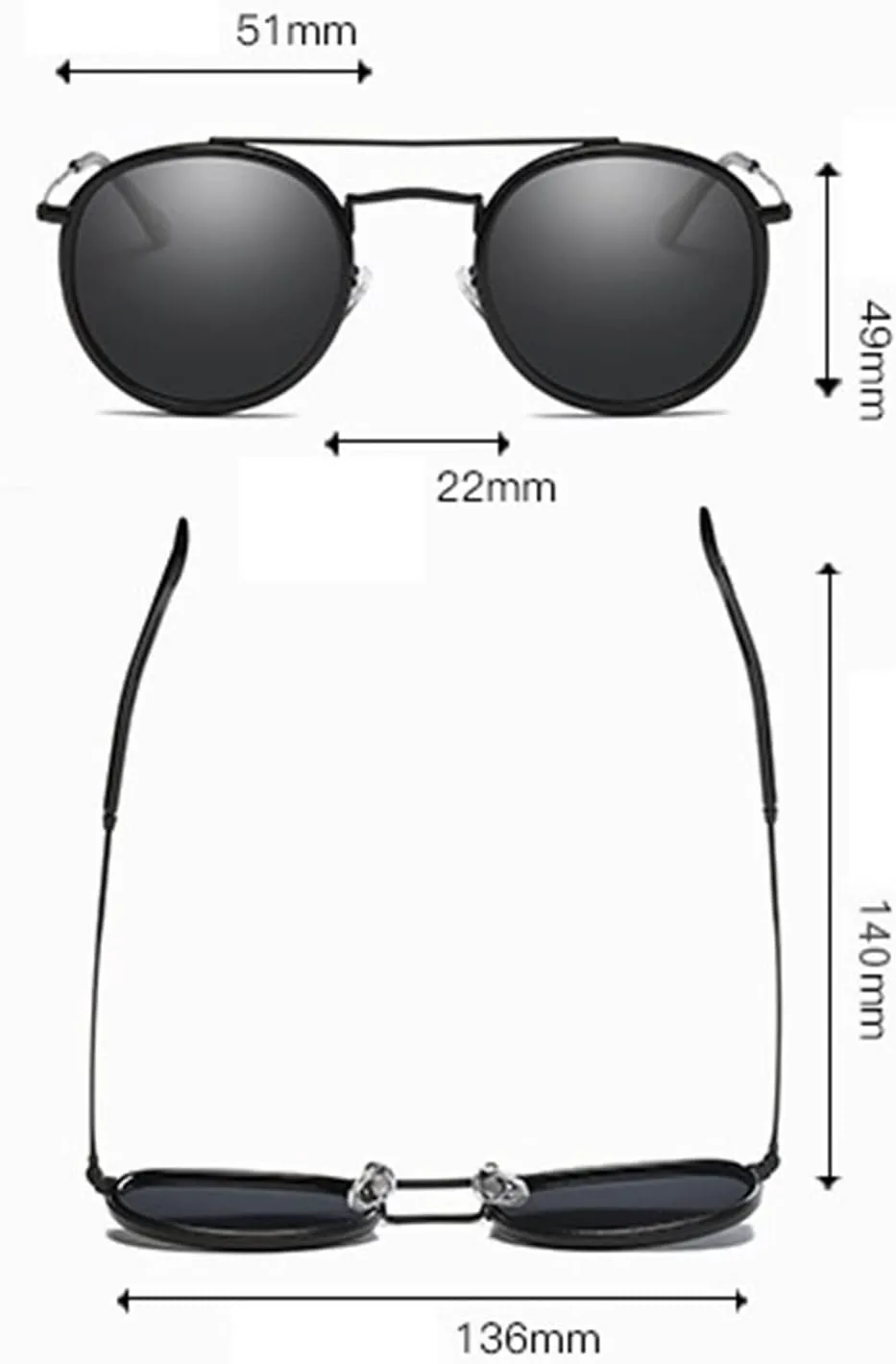 Модные солнцезащитные очки в круглой оправе для мужчин и женщин, поляризованные, для отдыха на природе, вождения (цвет: B, размер: средний) MTZJH, One Color
Модные солнцезащитные очки в круглой оправе для мужчин и женщин, поляризованные, для отдыха на природе, вождения (цвет: B, размер: средний) MTZJH, One Color