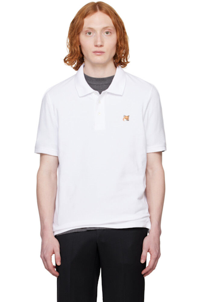 Нашивка с изображением головы белой лисы, обычное поло Maison Kitsuné
Нашивка с изображением головы белой лисы, обычное поло Maison Kitsuné