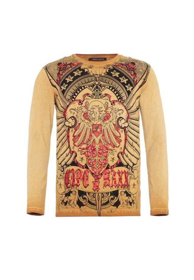 Рубашка с длинными рукавами и крутым принтом Cipo & Baxx, цвет mustard
Рубашка с длинными рукавами и крутым принтом Cipo & Baxx, цвет mustard