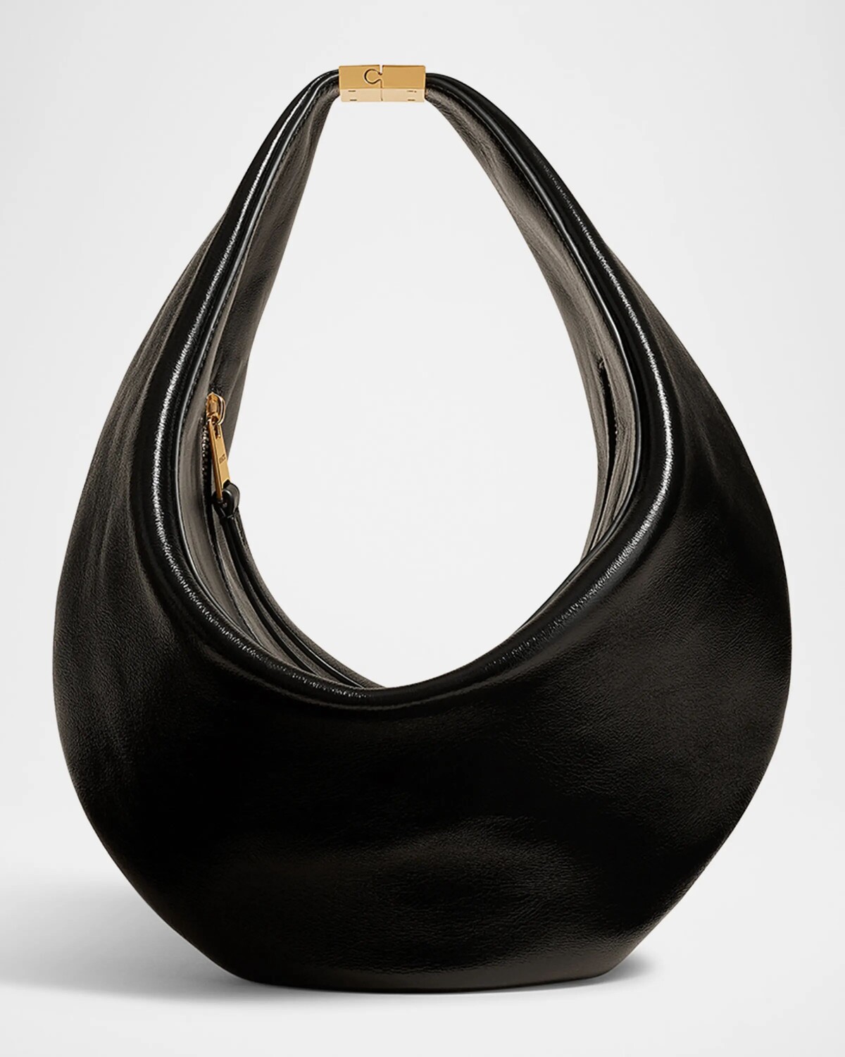 Маленькая кожаная сумка через плечо Olivia Khaite, черный
Маленькая кожаная сумка через плечо Olivia Khaite, черный