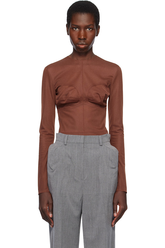 Майка-сетка в форме манекена Pushbutton, коричневый
Майка-сетка в форме манекена Pushbutton, коричневый