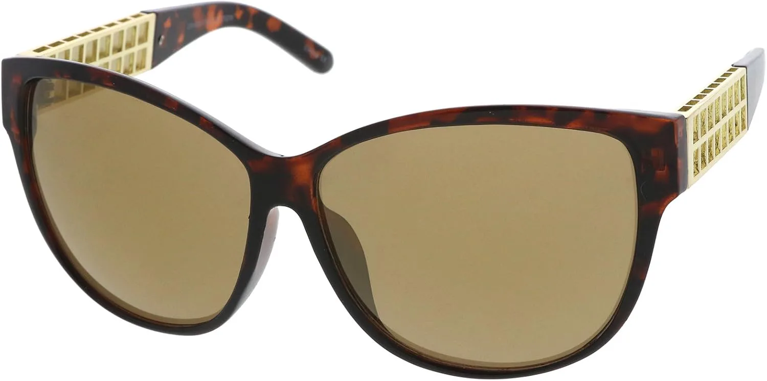 Солнцезащитные очки zeroUV Oversize в роговой оправе с металлическими дужками, зеркальные, квадратные линзы, «кошачий глаз», 62 мм, Tortoise-gold / Gold Mirror
Солнцезащитные очки zeroUV Oversize в роговой оправе с металлическими дужками, зеркальные, квадратные линзы, «кошачий глаз», 62 мм, Tortoise-gold / Gold Mirror