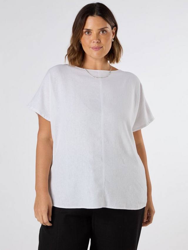 Футболка Curve из льняной смеси Live Unlimited, White
Футболка Curve из льняной смеси Live Unlimited, White