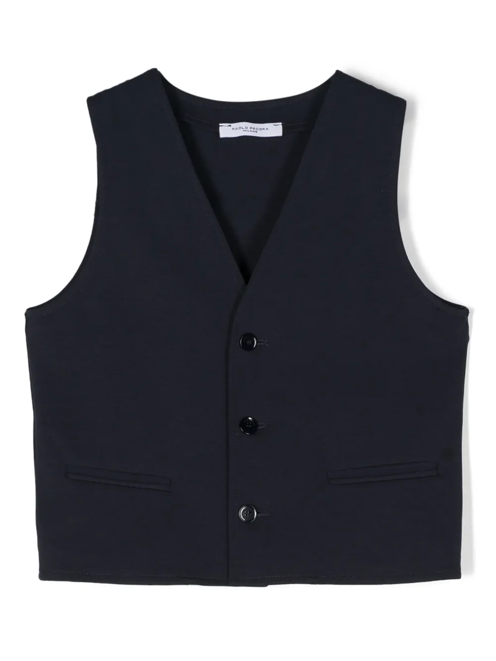 Жилет строгого кроя с V-образным вырезом Paolo Pecora Kids, синий
Жилет строгого кроя с V-образным вырезом Paolo Pecora Kids, синий
