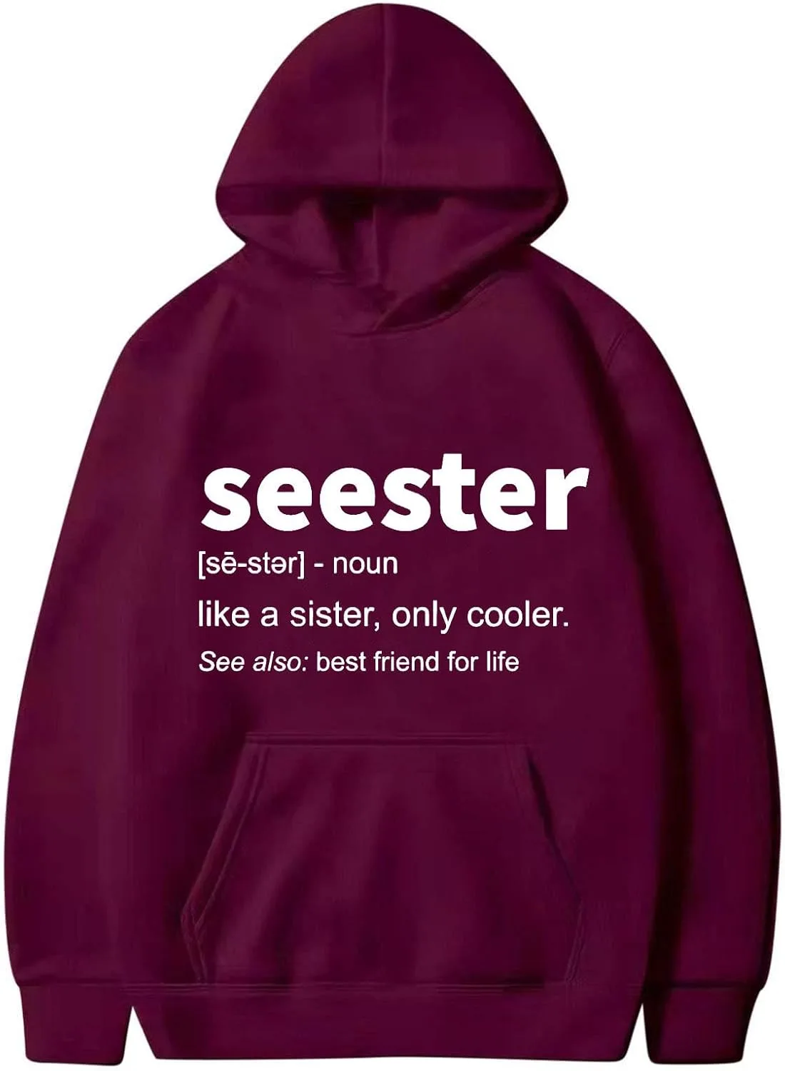 Толстовка Sister Hoodies для женщин с принтом и карманами
Толстовка Sister Hoodies для женщин с принтом и карманами