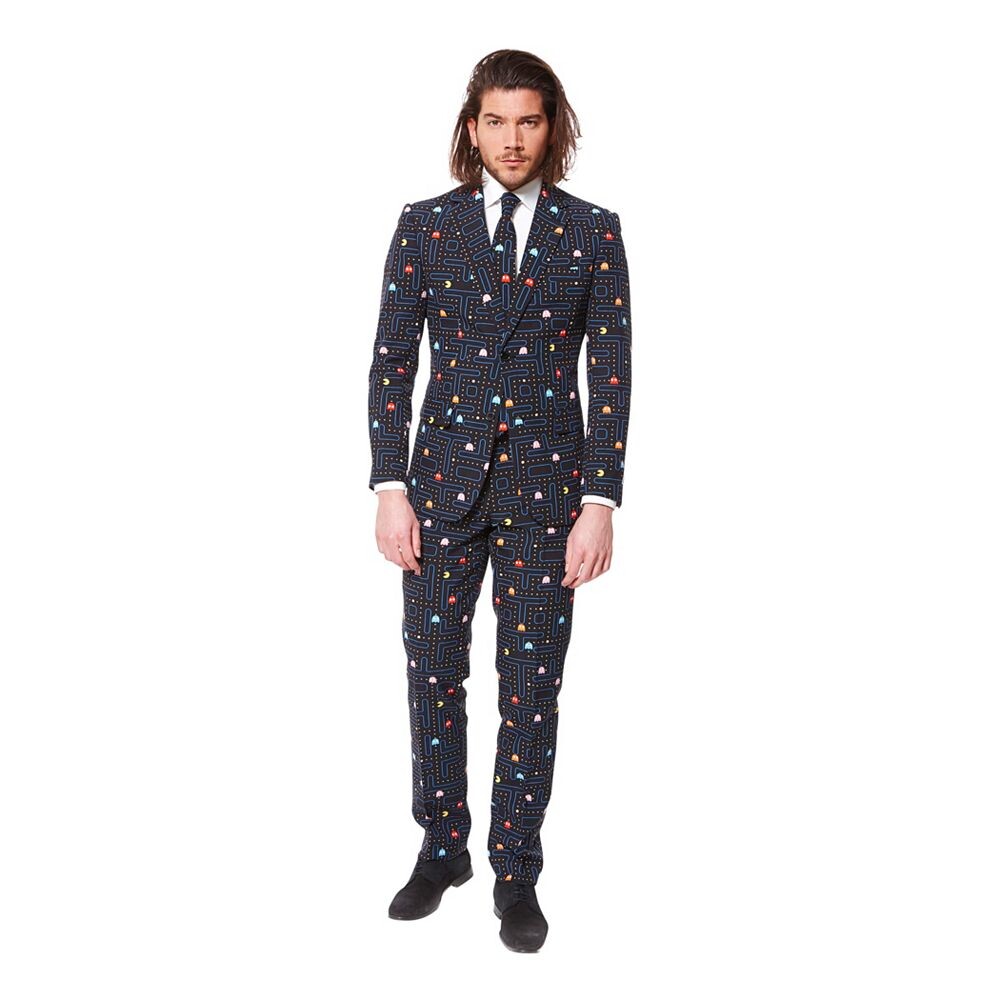 Мужские костюмы OppoКомплект костюма и галстука Pac-Man Slim-Fit OppoSuits, черный 
Мужские костюмы OppoКомплект костюма и галстука Pac-Man Slim-Fit OppoSuits, черный