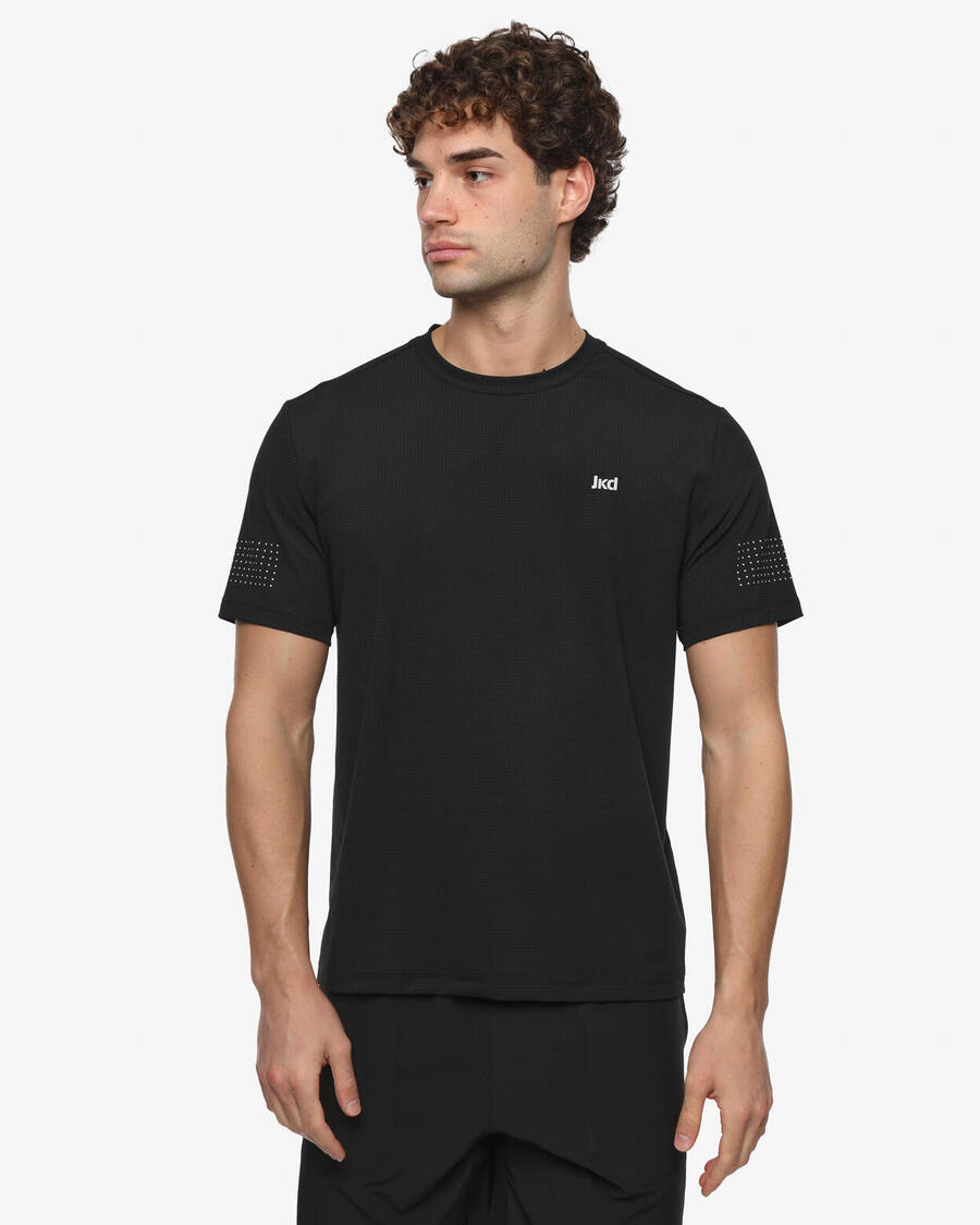 JAKED Мужская черная синтетическая футболка для фитнеса
JAKED Мужская черная синтетическая футболка для фитнеса