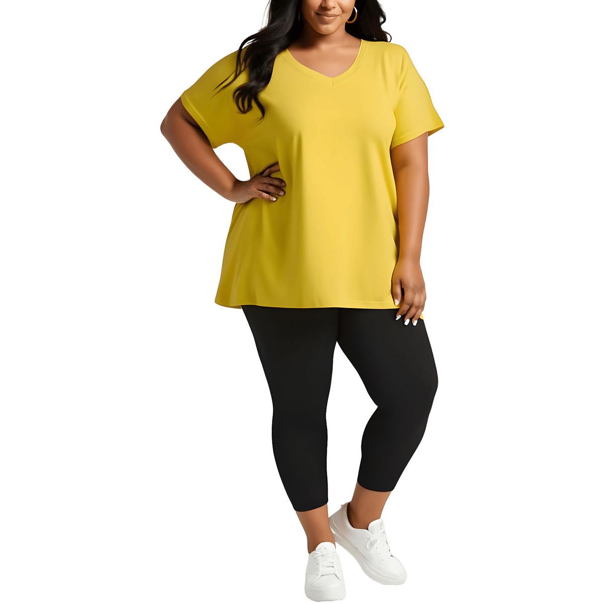 Plus Womens Solid Knit Pullover Top Calvin Klein, Chartreuse
Plus Womens Solid Knit Pullover Top Calvin Klein, Chartreuse