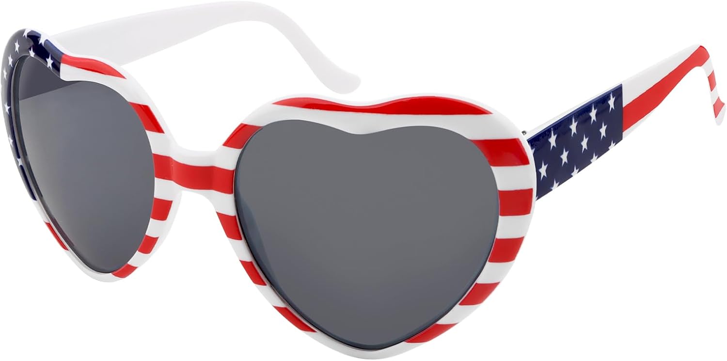 Поляризованные солнцезащитные очки в форме сердца, винтажные модные очки, сувениры для вечеринки в стиле ретро, аксессуары ко Дню независимости 4 июля Moikolok, American Flag Frames + Grey Lens
Поляризованные солнцезащитные очки в форме сердца, винтажные модные очки, сувениры для вечеринки в стиле ретро, аксессуары ко Дню независимости 4 июля Moikolok, American Flag Frames + Grey Lens