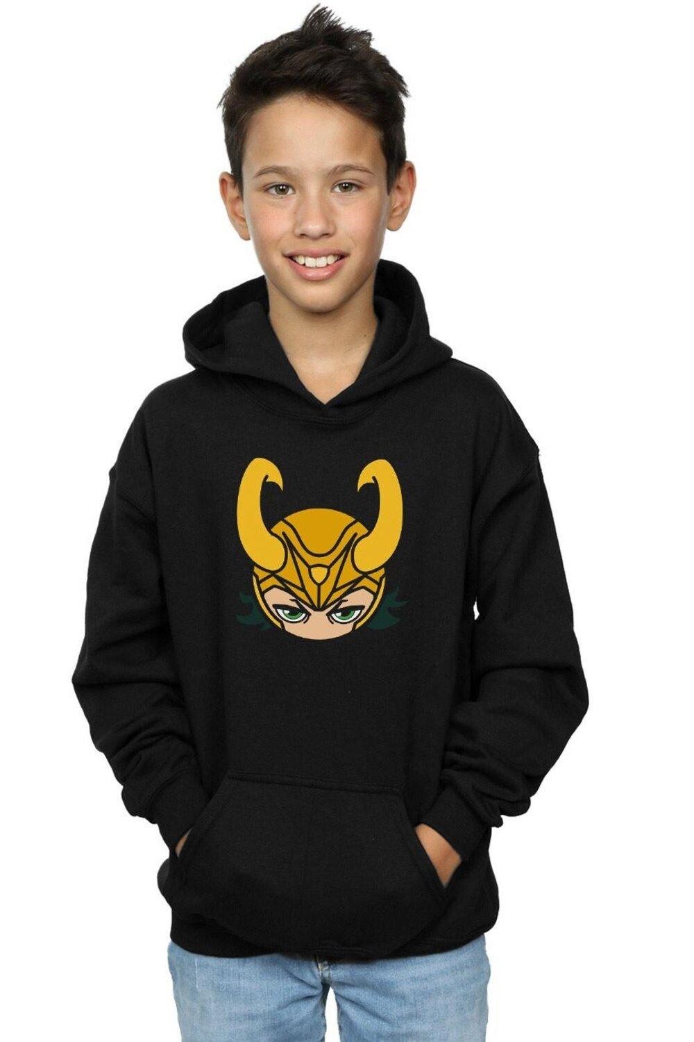 Толстовка с крупным планом Локи Marvel, черный 
Толстовка с крупным планом Локи Marvel, черный