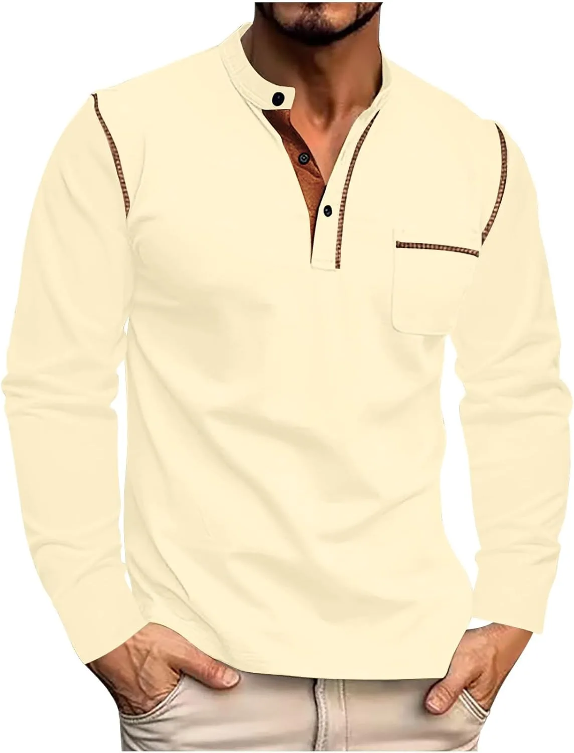 Мужская футболка-поло с длинным рукавом и карманом
Мужская футболка-поло с длинным рукавом и карманом