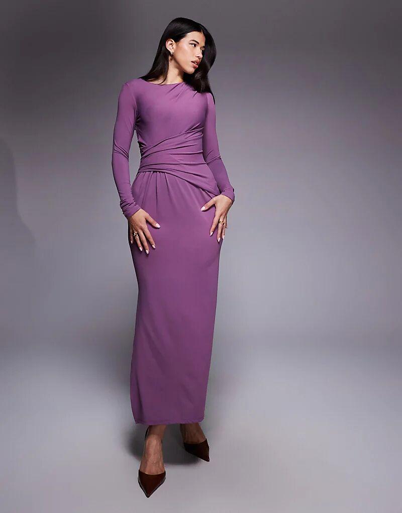 Платье макси ASOS DESIGN с длинными рукавами и драпировкой, мягкое на ощупь, виноградного цвета
Платье макси ASOS DESIGN с длинными рукавами и драпировкой, мягкое на ощупь, виноградного цвета