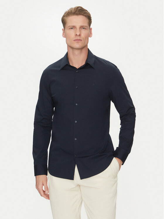 Рубашка облегающего кроя LV04LB145G Calvin Klein, синий 
Рубашка облегающего кроя LV04LB145G Calvin Klein, синий