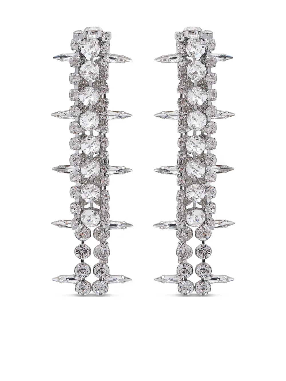 Серьги-подвески с бахромой, украшенные кристаллами AREA, серебряный
Серьги-подвески с бахромой, украшенные кристаллами AREA, серебряный